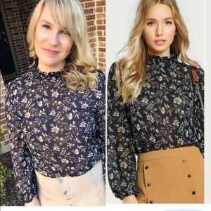 Dressy mock neck top!